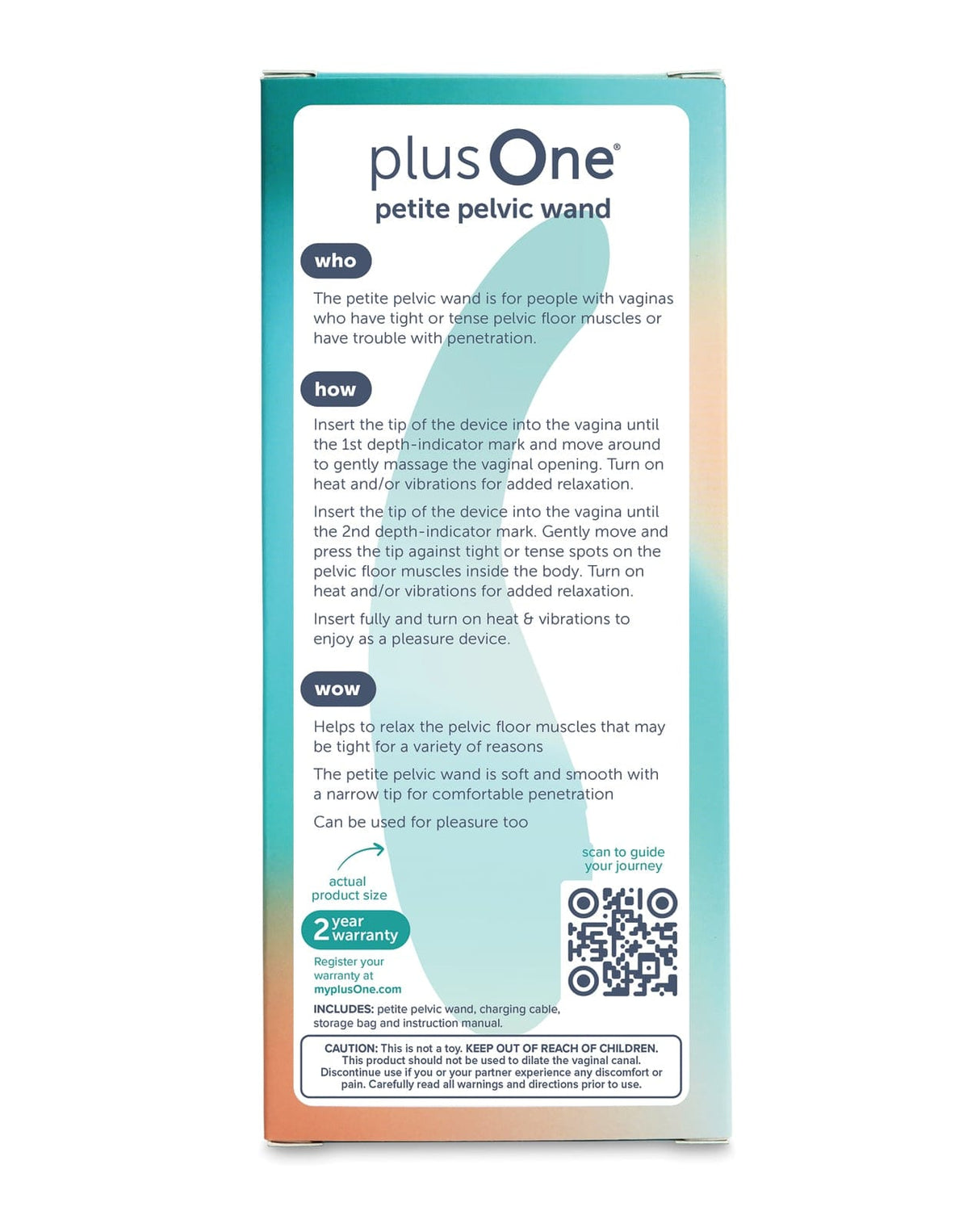 plusOne - Tong Terapi Lantai Pelvis Bergetar Dipanaskan Mungil