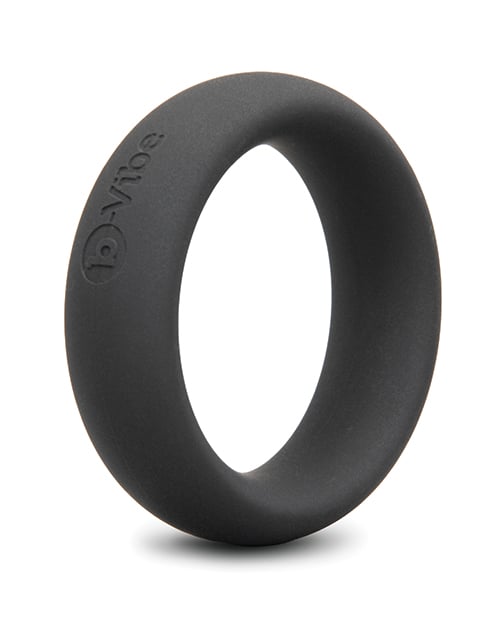 B-Vibe - Snug Silicone Cock Ring Collection (Black) - Black / 45 mm
