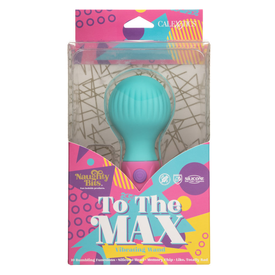 CalExotics - Naughty Bits To The Max Rechargeable Mini Wand Vibrator (Blue) CE2145 CherryAffairs