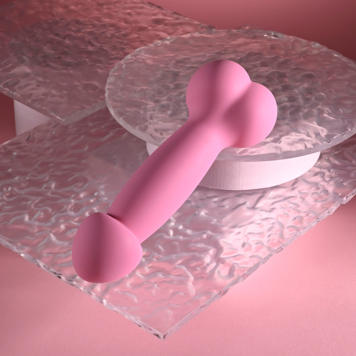 SELOPA - Penggetar Dildo Realistik Boleh Dicas Semula yang Agak Gila (Merah Jambu)