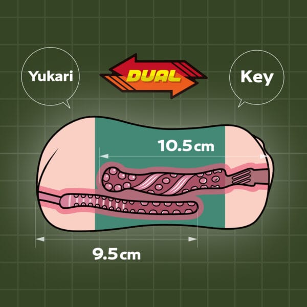 XTC Jepun - Panzer Duo Stroker Onahole Kemasukan Dwi (Pelbagai Warna)