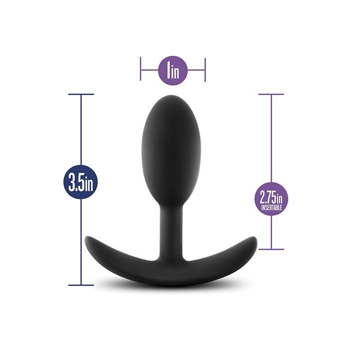 Blush Novelties - Luxe Wearable Vibra Slim Anal Plug Small (Black) Anal Plug (Non Vibration)