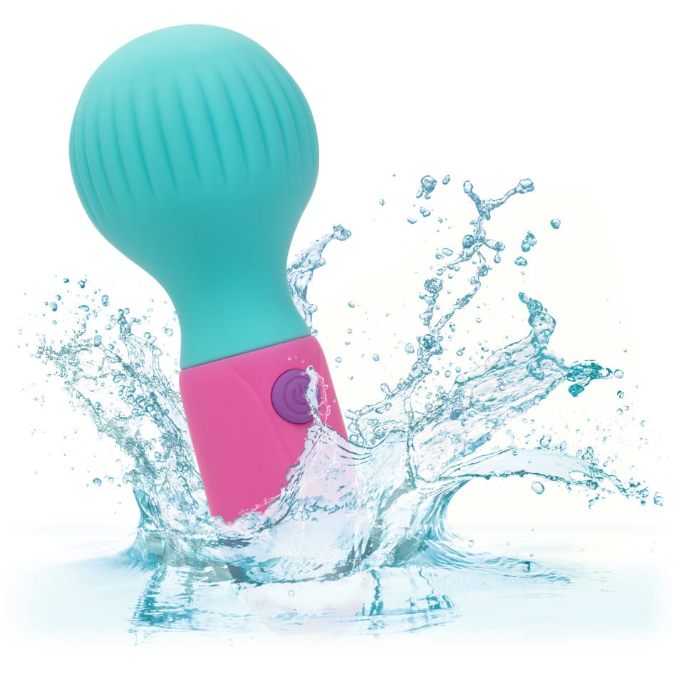 CalExotics - Naughty Bits To The Max Rechargeable Mini Wand Vibrator (Blue) CE2145 CherryAffairs