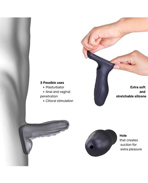 Manwan - RYZER Textured Penis Sleeve (Black) MW1002 CherryAffairs