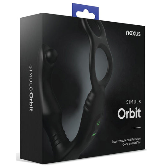Nexus - Simul8 Edisi Orbit Mainan Dual Prostat dan Perineum Zakar dan Bola (Hitam)