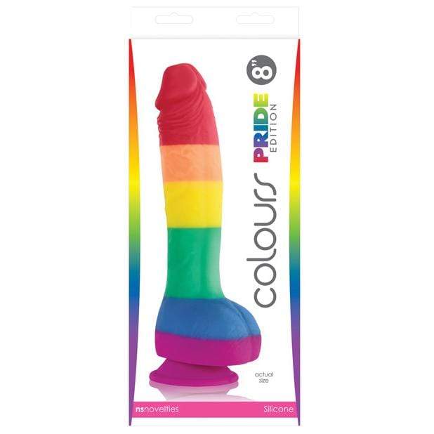 NS Novelties - Colours Pride Edition Suction Cup Silicone Realistic Dildo with Balls Realistic Dildo with suction cup (Non Vibration)