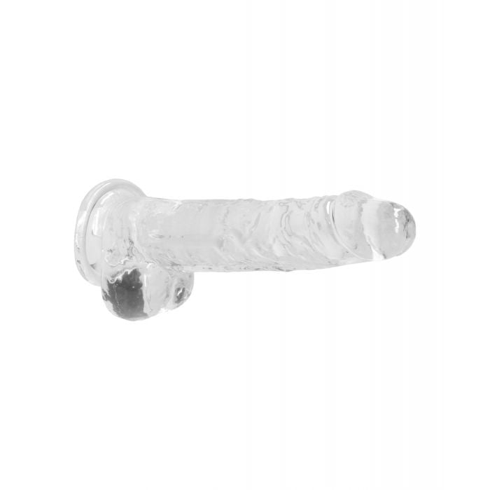 Shots - RealRock Crystal Clear Realistic Suction Dildo with Balls CherryAffairs