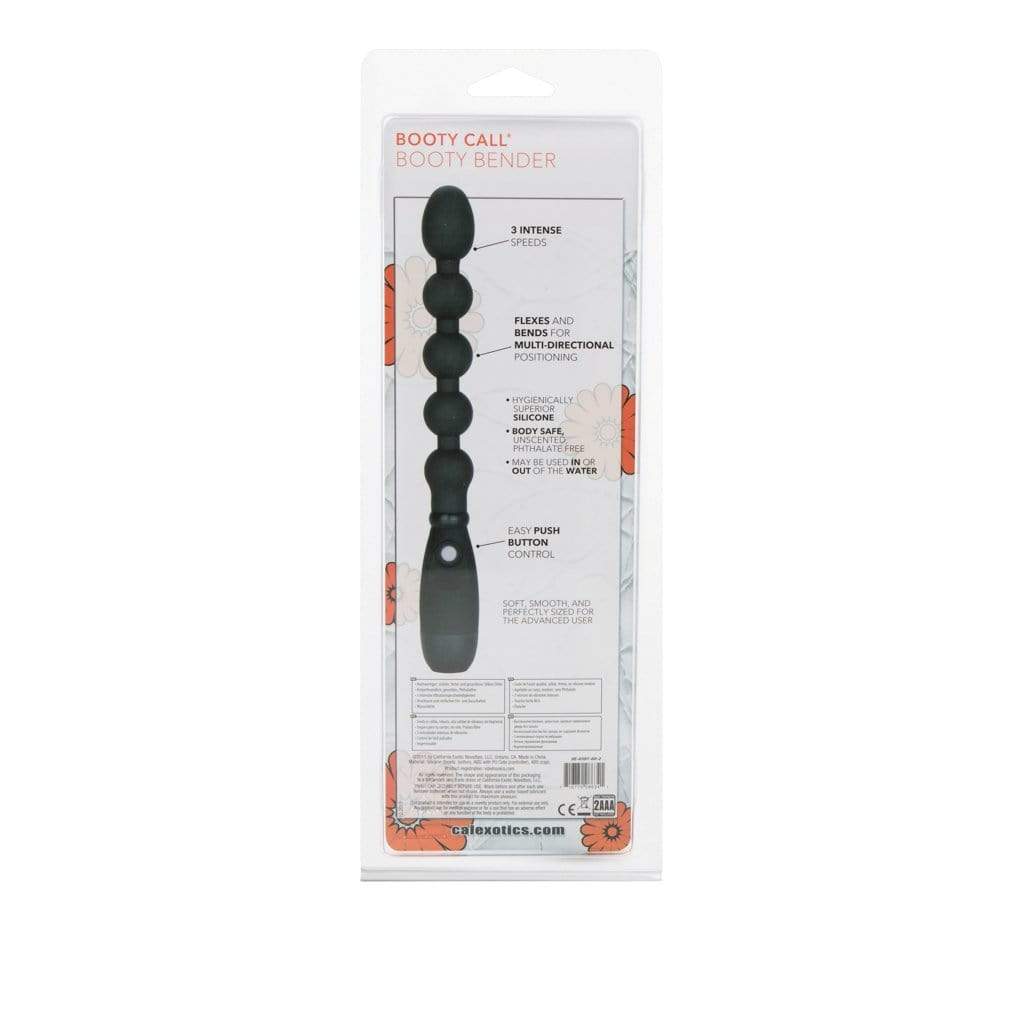 California Exotics - Booty Call Booty Bender Vibrating Anal Beads (Black) Anal Beads (Vibration) Non Rechargeable