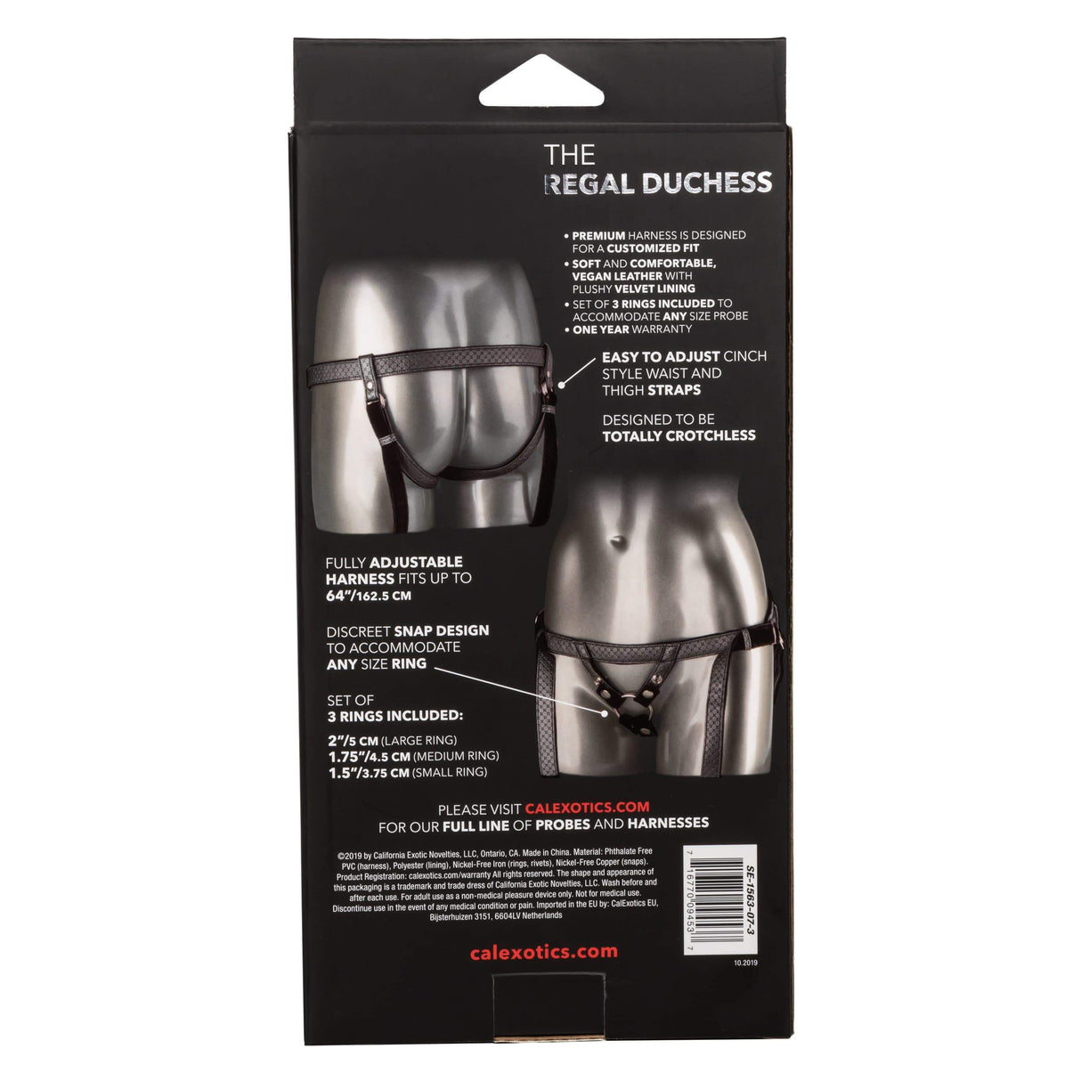 California Exotics - Her Royal Harness The Regal Duchess Strap On (Black) Strap On w/o Dildo