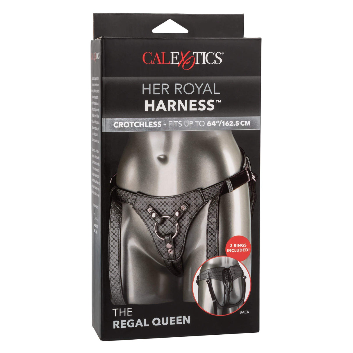 California Exotics - Her Royal Harness The Regal Queen Strap On (Black) Strap On w/o Dildo