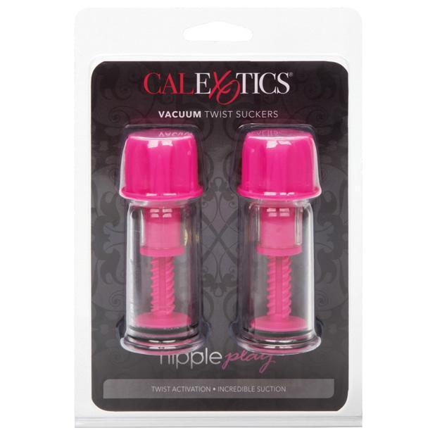 California Exotics - Nipple Play Vacuum Twist Suckers Pink 716770086778 Nipple Pumps (Non Vibration)