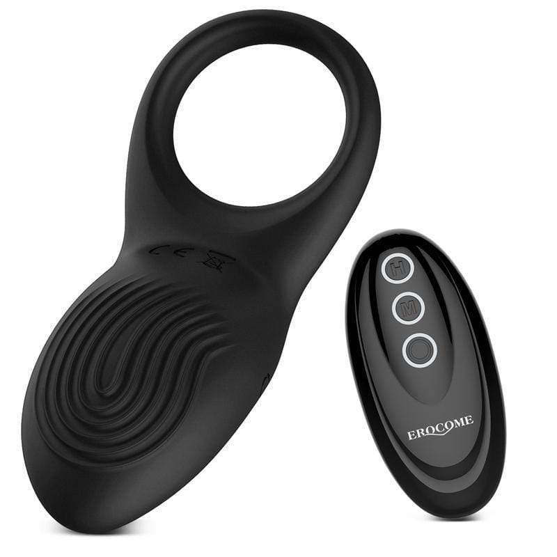 Erocome - Sagitta Remote Control Rechargeable Silicone Cock Ring (Black) Remote Control Cock Ring (Vibration) Rechargeable