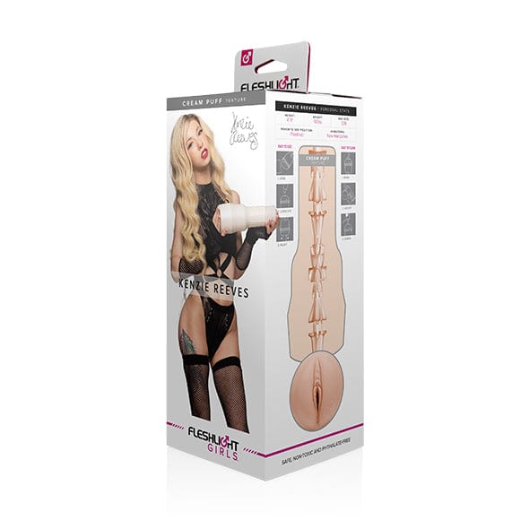 Fleshlight - Fleshlight Girls Kenzie Reeves Signature Vagina Masturbator (Cream Puff) Masturbator Vagina (Non Vibration)