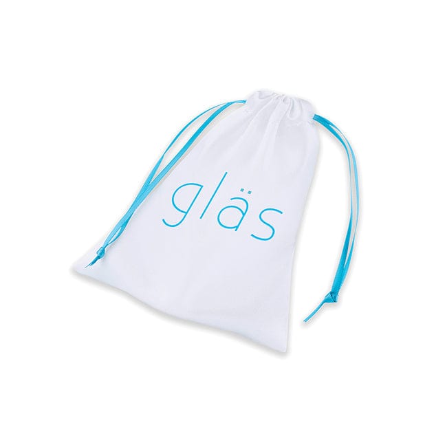 Glas - Remote Control Rechargeable Vibrating Glass Beaded Butt Plug 3.5" (Blue) Glass Anal Plug (Vibration) Rechargeable