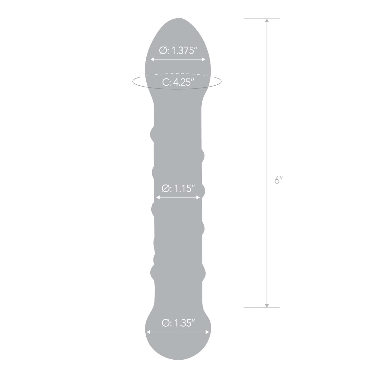 Glas - Spiral Staircase Full Tip Glass Dildo 7.25" (Clear) Glass Dildo (Non Vibration)