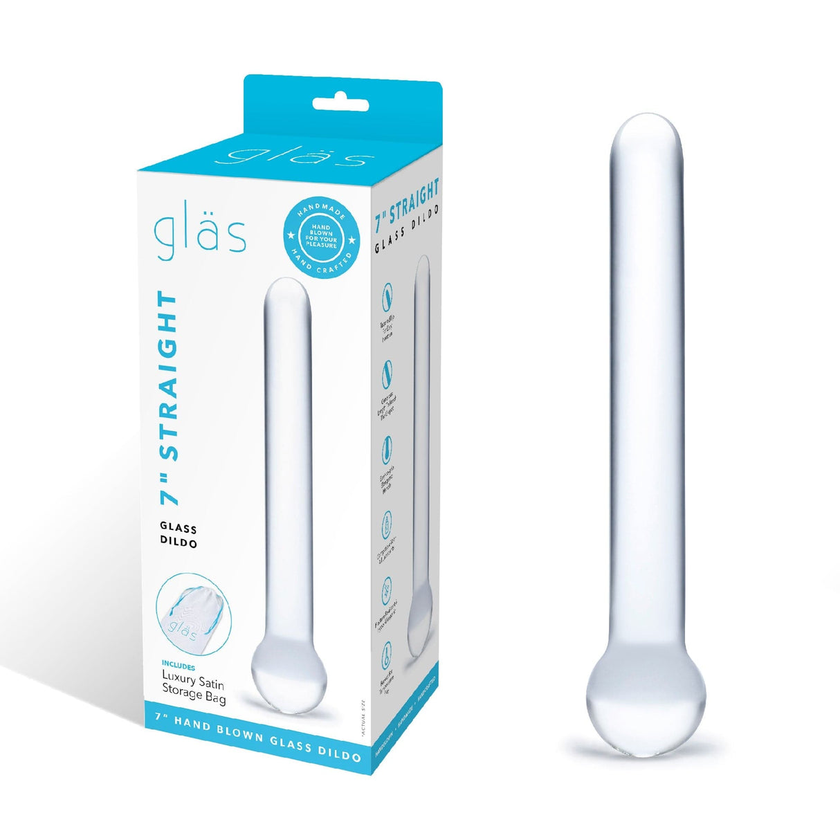 Glas - Straight Glass Dildo 7" (Clear) Glass Dildo (Non Vibration)