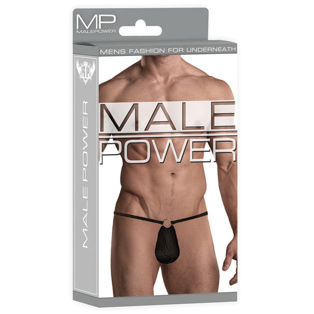 Male Power - G String with Front Ring Underwear O/S (Black) Gay Pride Underwear