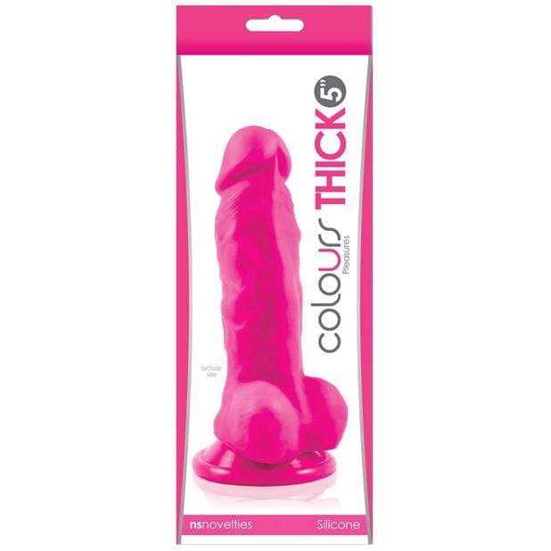 NS Novelties - Colours Pleasures Thick Silicone Suction Cup Realistic Dildo with Balls Realistic Dildo with suction cup (Non Vibration)