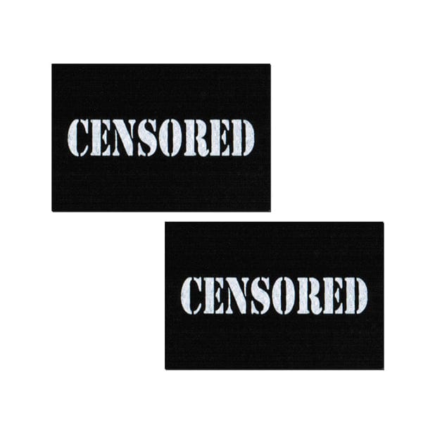 Pastease - Premium Censored Pasties Nipple Covers O/S (Black/White) Nipple Covers