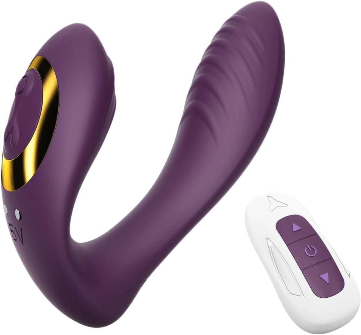 Tracy's Dog - Alat Penggetar G-Spot & Kelentit Boleh Dipakai Kawalan Jauh Dual-Vibe OG (Ungu)