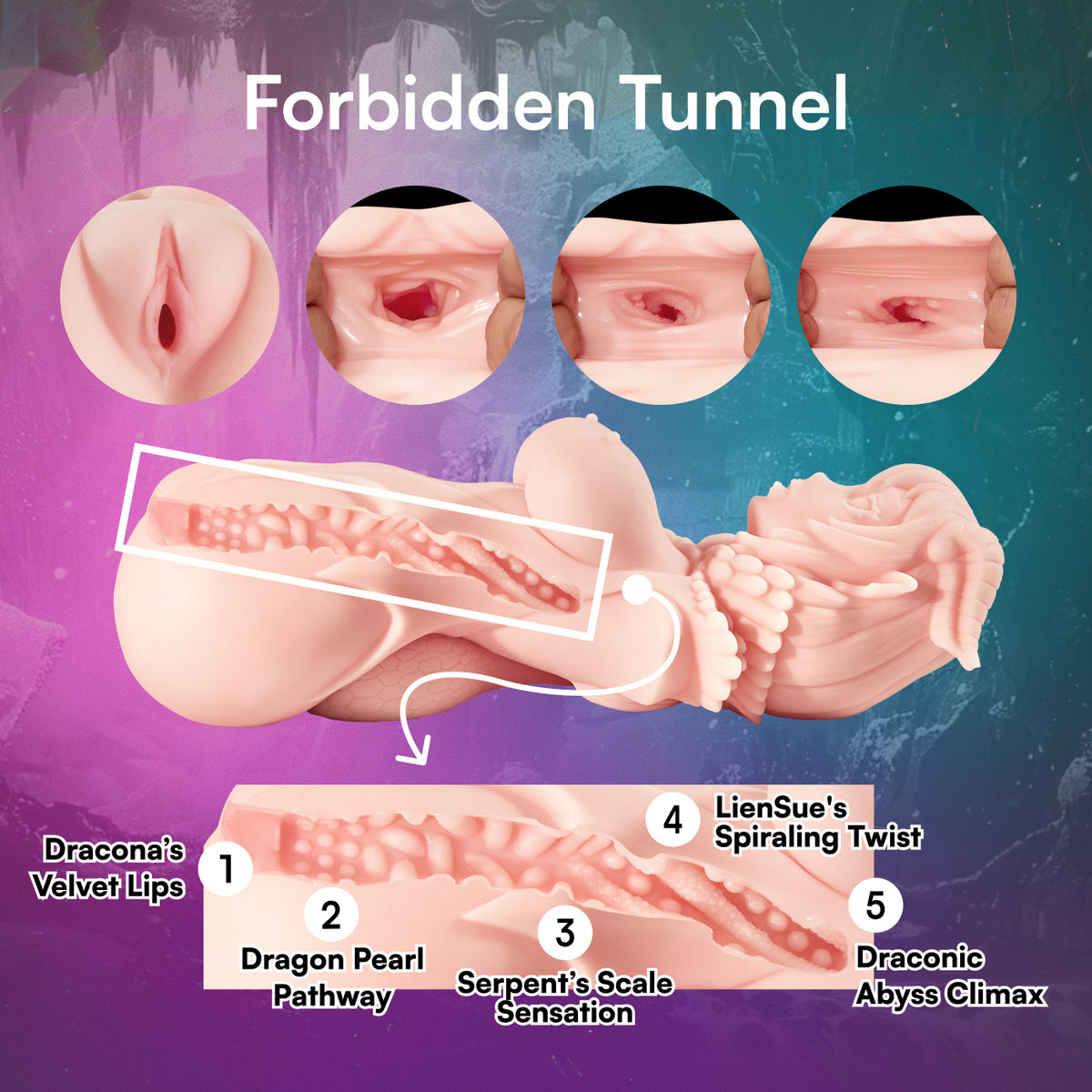 Seiraku Toys - Masturbator 3D Fantasi Dracona LienSue's Onahip