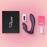 Tracy's Dog - Alat Penggetar G-Spot & Kelentit Boleh Dipakai Kawalan Jauh Dual-Vibe OG (Ungu)