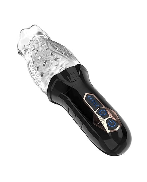 The Male Rose - Gawk Gawk 3000 Rotating Oral Masturbator (Black) - Black
