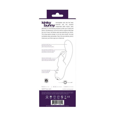 VeDO - Kinky Bunny Plus Rechargeable Rabbit Vibrator (Purple) - Purple