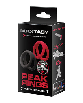 Maxtasy - Peak Cock Ring Set (Multi Colour) - Multi Colour