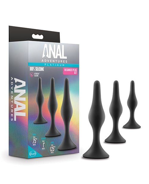 Blush Novelties - Anal Adventures Kit Palam Dubur Platinum untuk Pemula (Hitam)