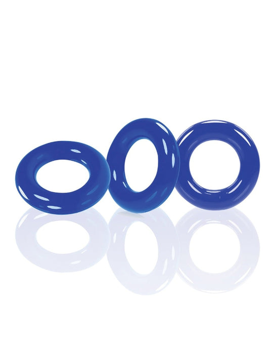 Oxballs - Willy Silicone Cock Ring Set of 3 (Blue)
