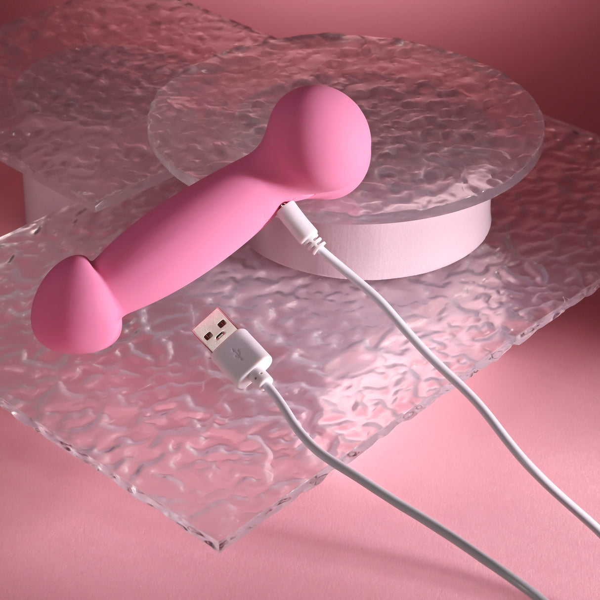 SELOPA - Penggetar Dildo Realistik Boleh Dicas Semula yang Agak Gila (Merah Jambu)