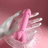 SELOPA - Penggetar Dildo Realistik Boleh Dicas Semula yang Agak Gila (Merah Jambu)