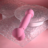 SELOPA - Penggetar Dildo Realistik Boleh Dicas Semula yang Agak Gila (Merah Jambu)