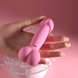 SELOPA - Penggetar Dildo Realistik Boleh Dicas Semula yang Agak Gila (Merah Jambu)