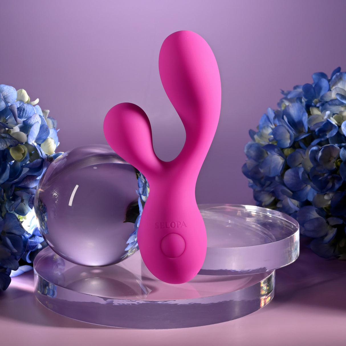 SELOPA - Vibrator Dua Hujung Boleh Dicas Semula My Buddy (Merah Jambu)