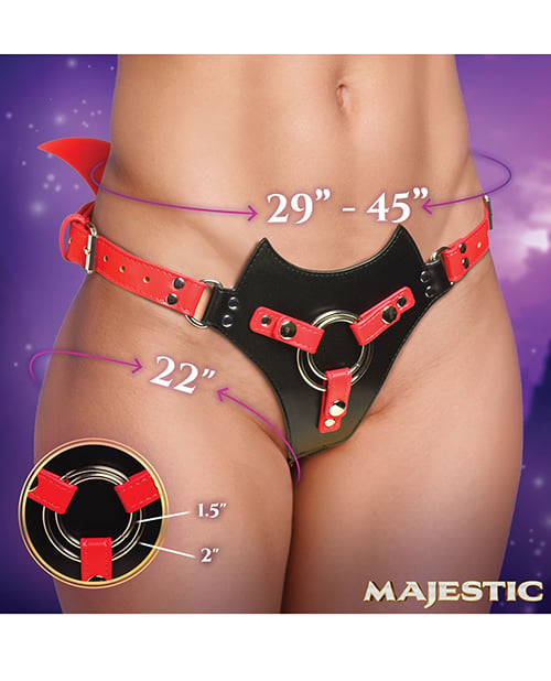 XR Brands - Majestic Maelith Strap-On Harness (Black) - Black