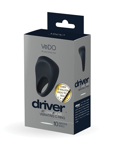VeDO - Driver Rechargeable Vibrating Cock Ring (Black)