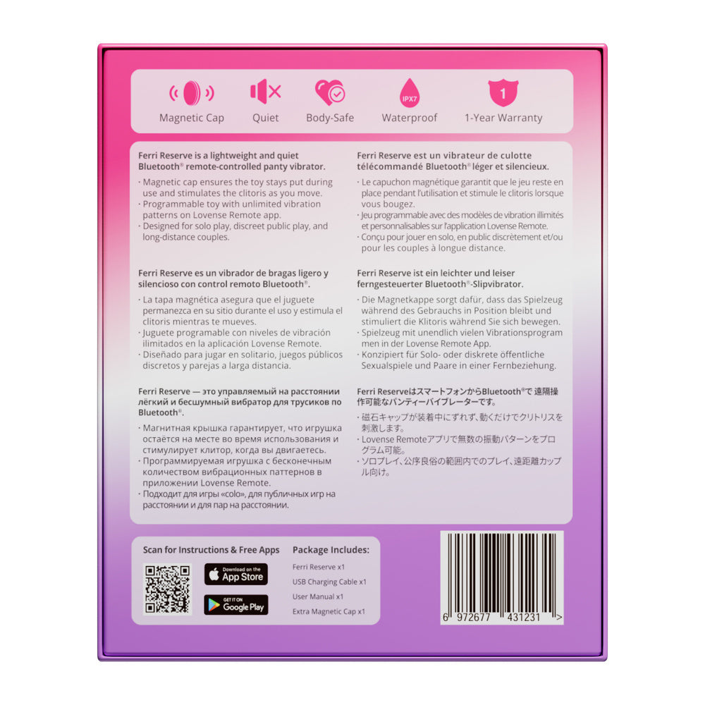 Lovense - Ferri Reserve App Controlled Pantry Vibrator (Purple)