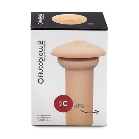 🎁 Autoblow - 2 Plus XT Sleeve Vagina and Mouth Orifice (Beige) (100% off) AB1011 CherryAffairs