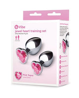 B-Vibe - Jewel Heart Metal Anal Plug Training Set (Silver) BV1025 CherryAffairs