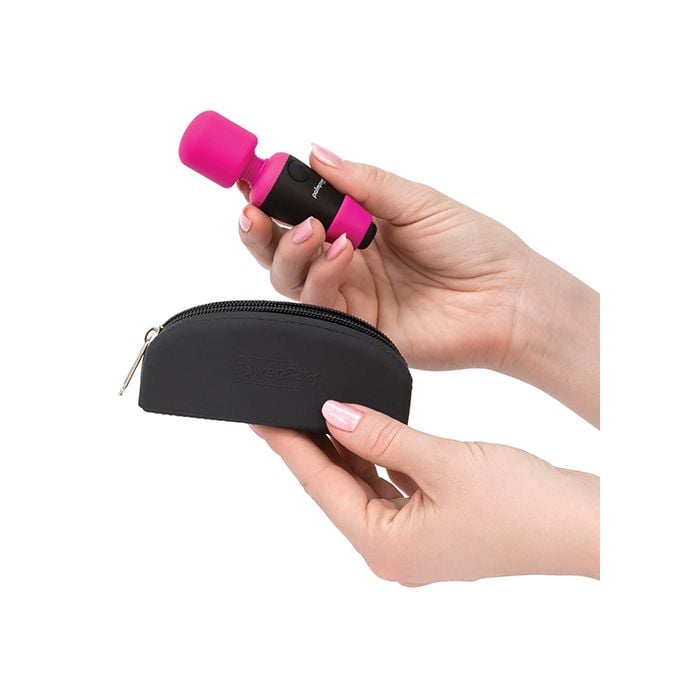 BMS Factory - PalmPower Pocket Rechargeable Mini Wand Vibrator (Pink) – product view 5