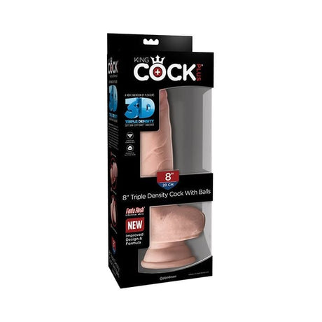 Pipedream - King Cock Plus Triple Density Suction Dildo with Balls (Beige) PD2077 CherryAffairs