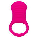 CalExotics - Basic Essentials Rechargeable Ridge Rider Cock Ring (Pink) CE2184 CherryAffairs