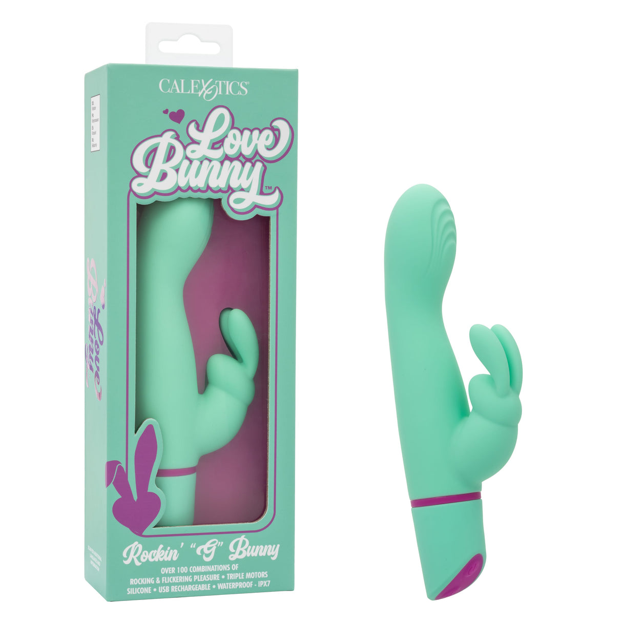 California Exotics - Love Bunny Rockin G Bunny Rabbit Vibrator (Green) CE2126 CherryAffairs