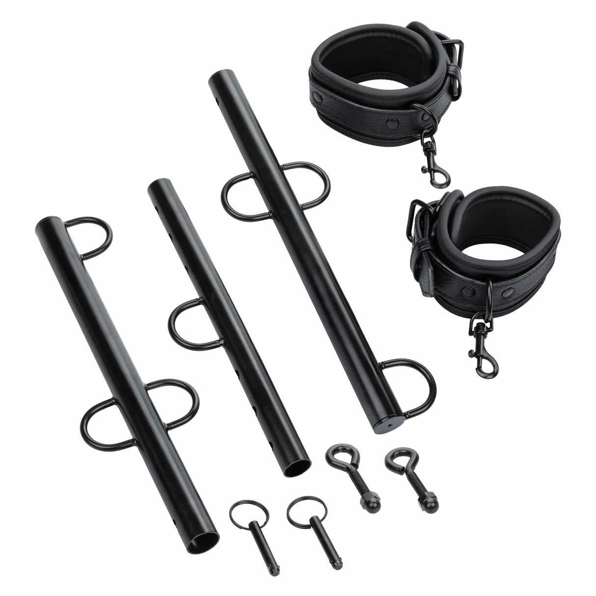 California Exotics - Nocturnal Collection Spreader Bar with Cuffs (Black) CE2119 CherryAffairs