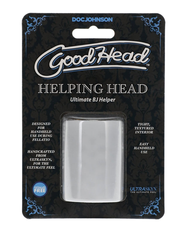Doc Johnson - GoodHead Helping Head 5.1 cm Oral Masturbation Sleeve (Clear) DJ1213 CherryAffairs