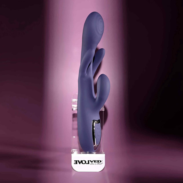 Evolved - Bow Down Rechargeable Rabbit Vibrator (Purple) EV1217 CherryAffairs