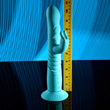 Evolved - Bunny Hop Suction-Base Thrusting Rabbit Vibrator (Blue) EV1215 CherryAffairs