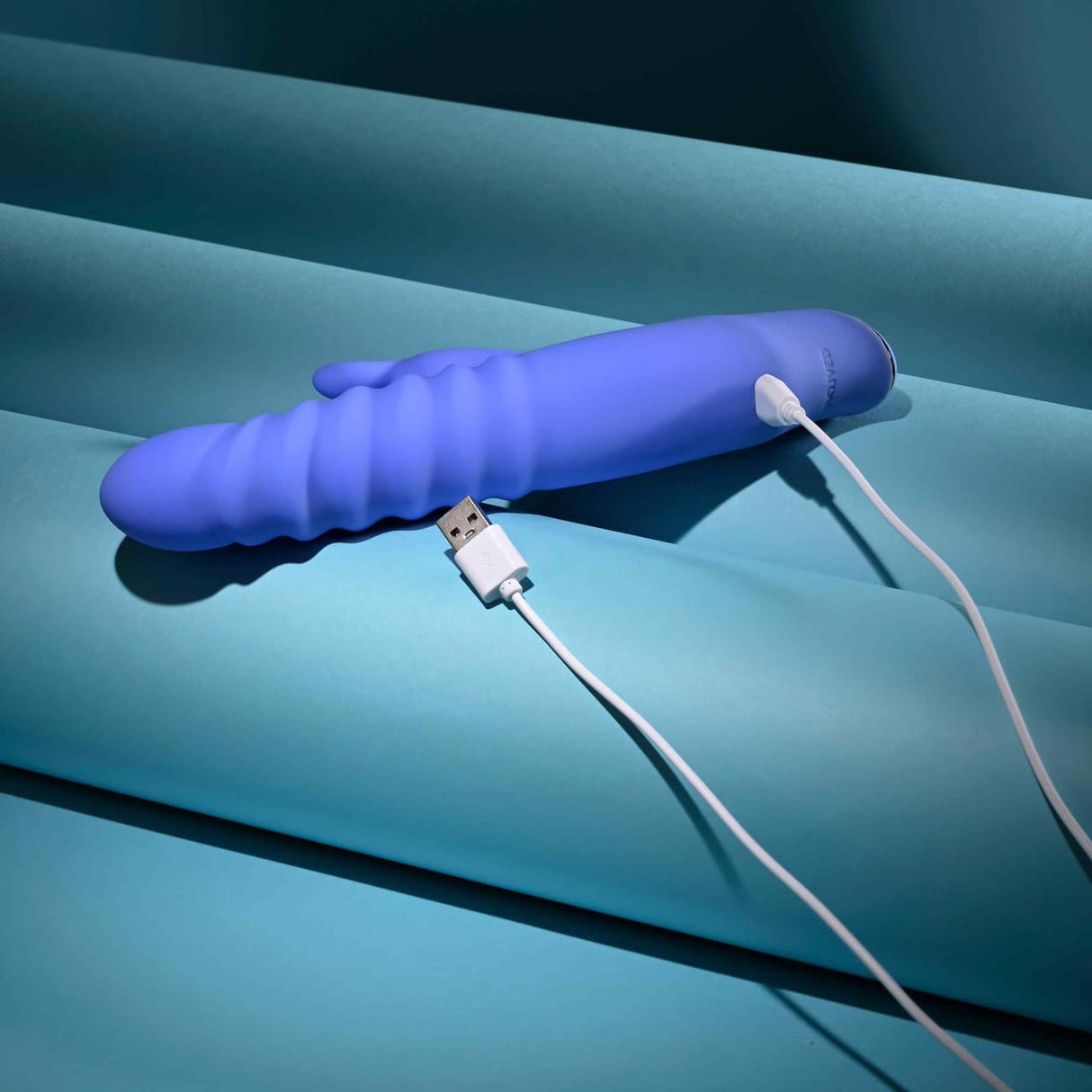 Evolved - Knock Knock Rechargeable Rabbit Vibrator (Blue) EV1219 CherryAffairs